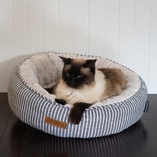 Hamptons Stripe Reversible Cat Bed